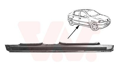 Umbral de puerta, derecha para Opel Astra G F69
